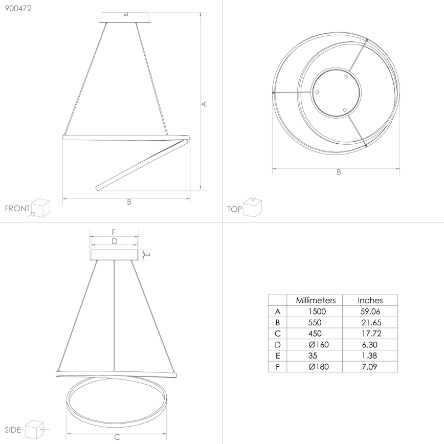Eglo - LED pendel LED/36W/230V