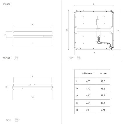 Eglo - LED loftlampe dæmpbar RGBW-farver LED/22W/230V 2700-6500K