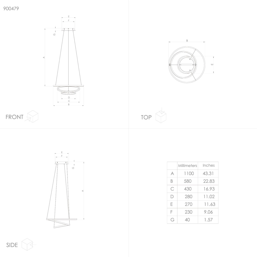 Eglo - LED pendel dæmpbar LED/43,2W/230V sort