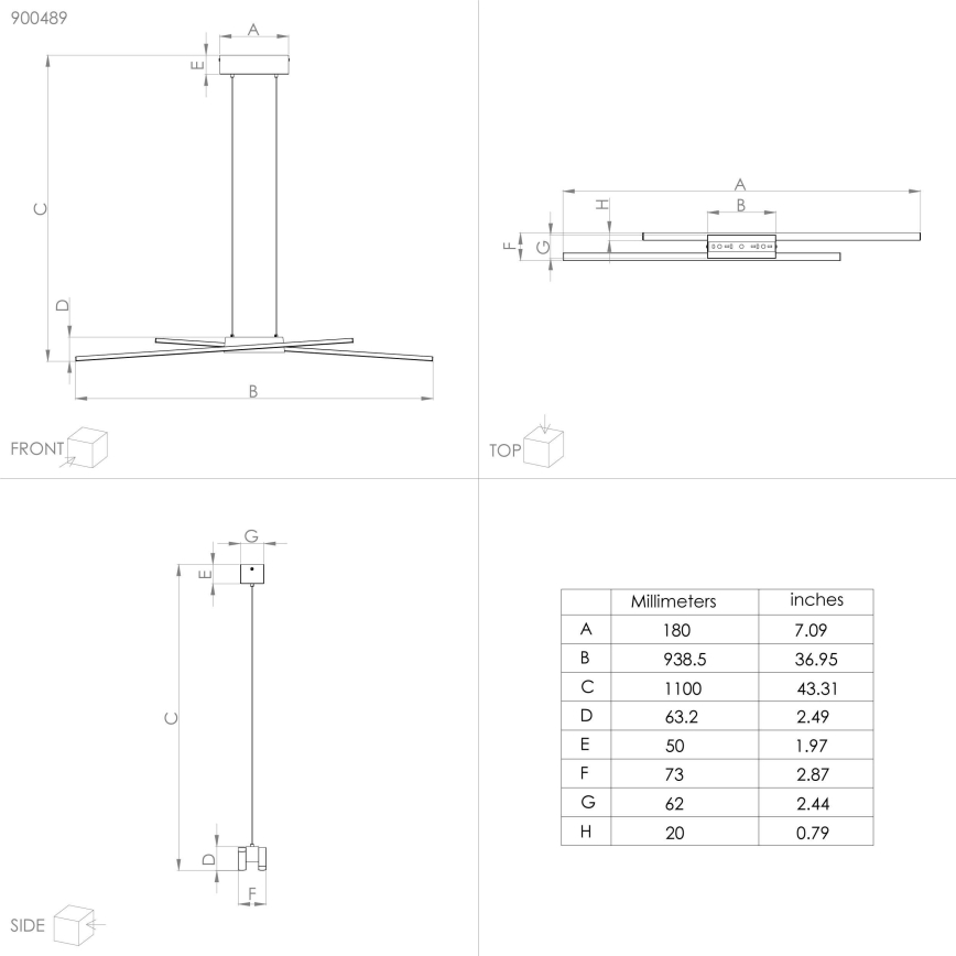 Eglo - LED pendel dæmpbar 2xLED/13W/230V