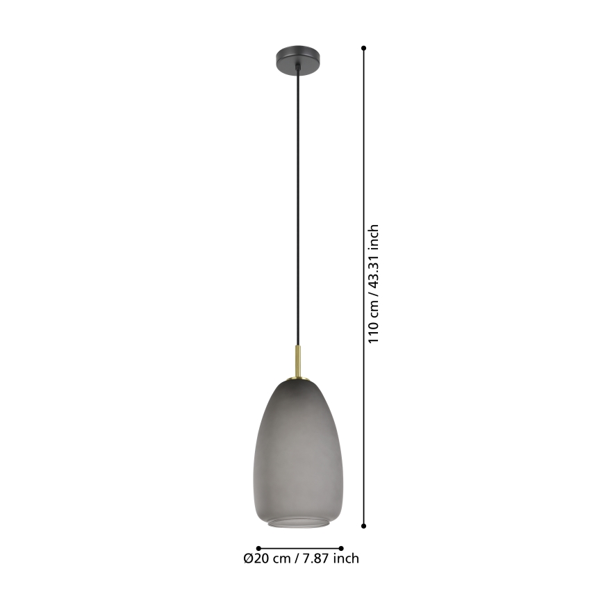 Eglo - Loftlampe på ledning 1xE27/40W/230V