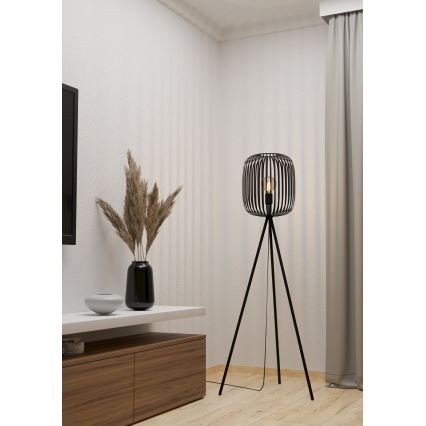Eglo - Gulvlampe 1xE27/40W/230V sort