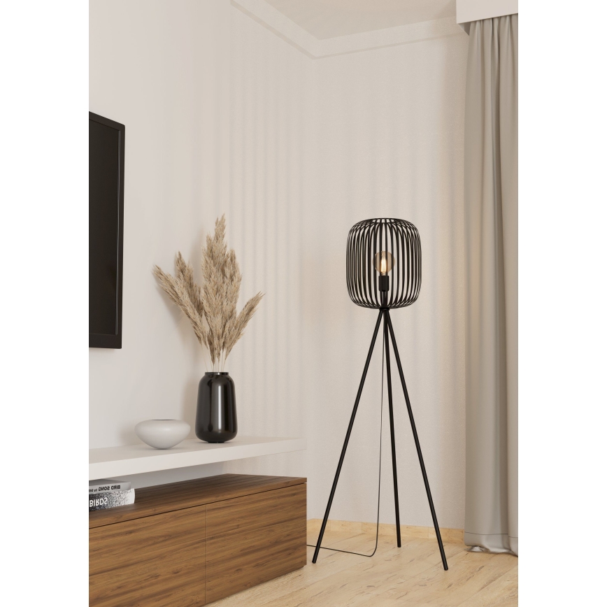 Eglo - Gulvlampe 1xE27/40W/230V sort