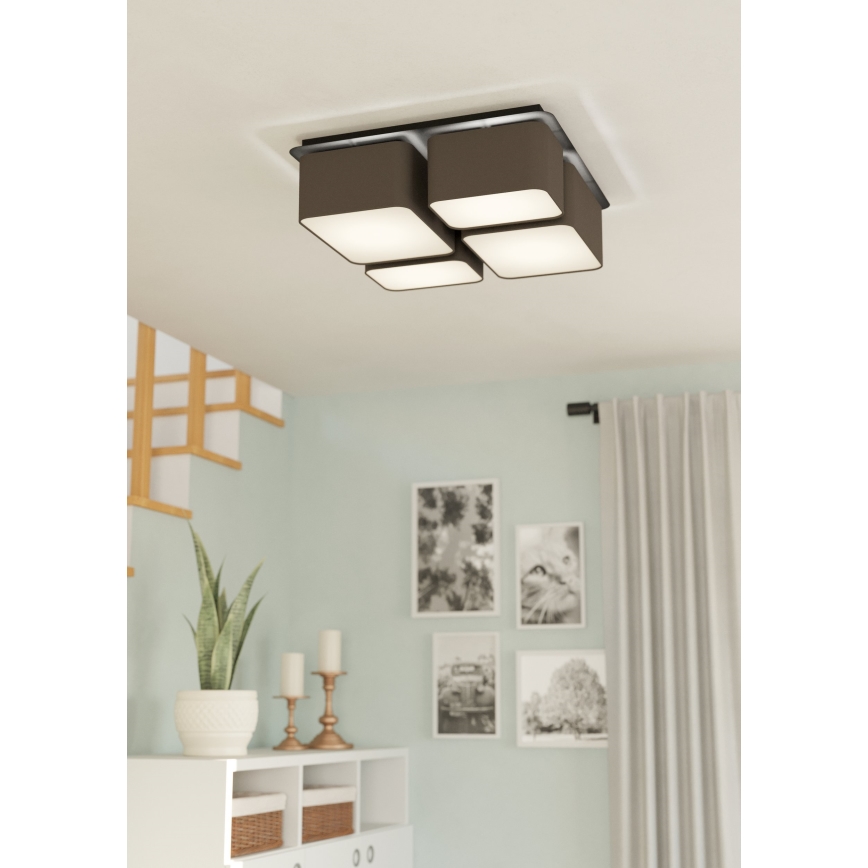Eglo - Loftlampe 4xE27/28W/230V