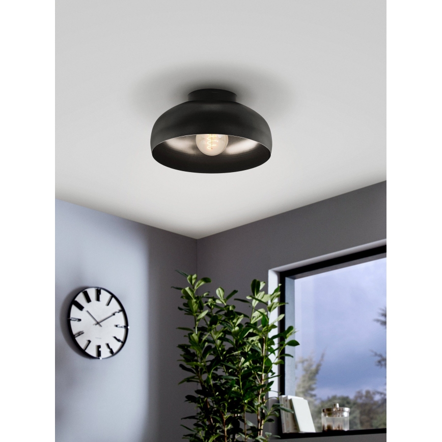 Eglo - Loftlampe 1xE27/40W/230V sort