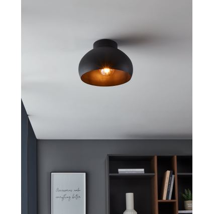 Eglo - Loftlampe 1xE27/40W/230V sort