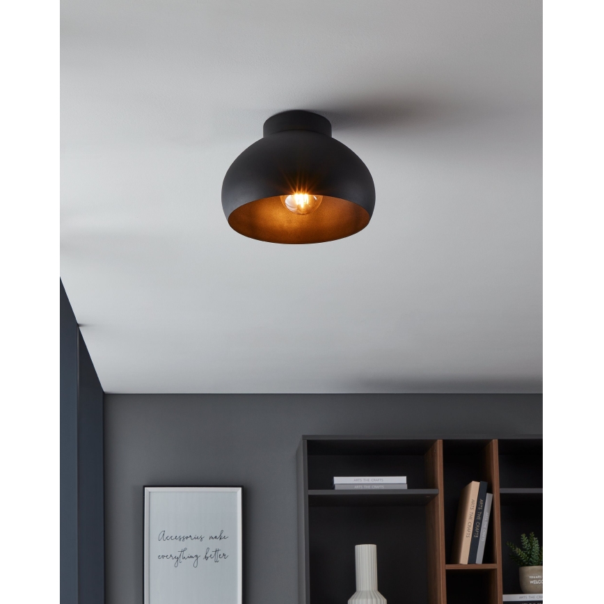 Eglo - Loftlampe 1xE27/40W/230V sort