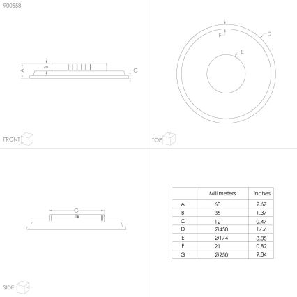 Eglo - LED loftlampe LED/27W/230V