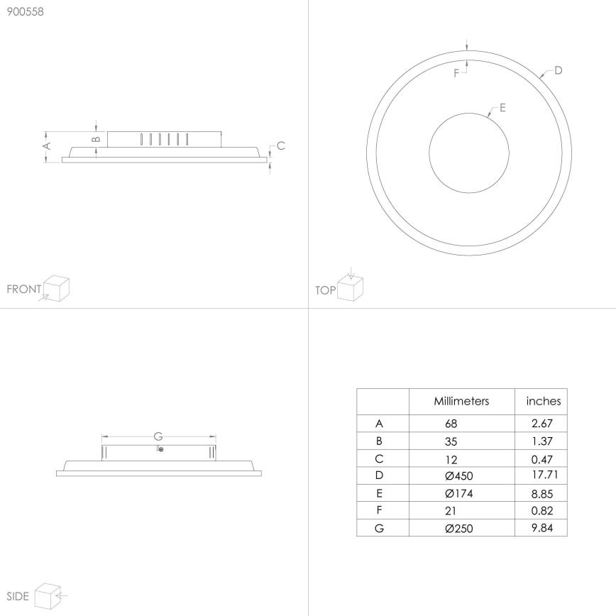 Eglo - LED loftlampe LED/27W/230V