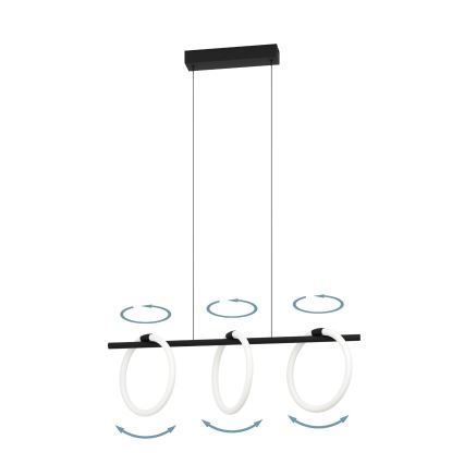 Eglo - LED loftlampe med wire 3xLED/9W/230V