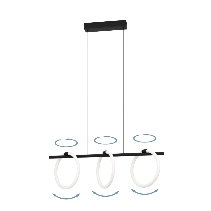 Eglo - LED loftlampe med wire 3xLED/9W/230V