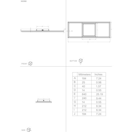 Eglo - LED loftlampe dæmpbar RGBW-farver LED/21W/230V