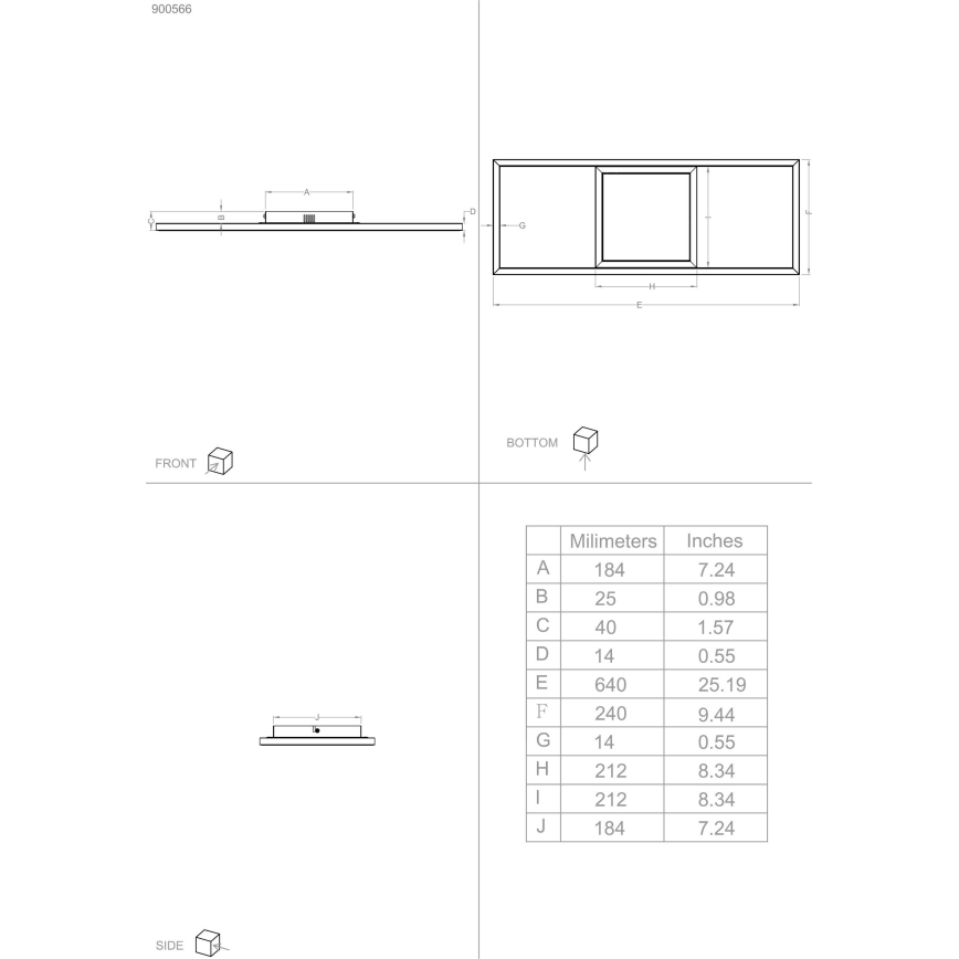 Eglo - LED loftlampe dæmpbar RGBW-farver LED/21W/230V