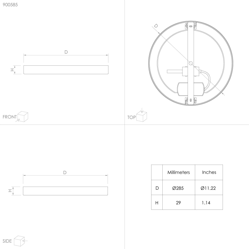 Eglo - LED Dæmpbar loftlampe LED/20,5W/230V mat krom