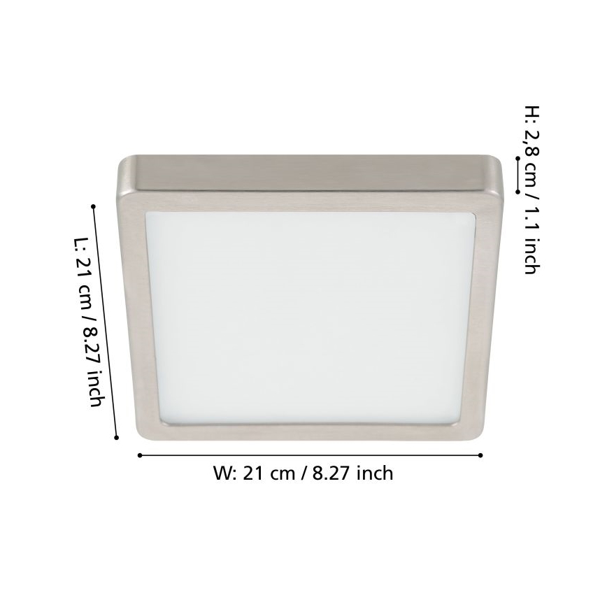Eglo - LED loftlampe dæmpbar LED/17W/230V mat krom