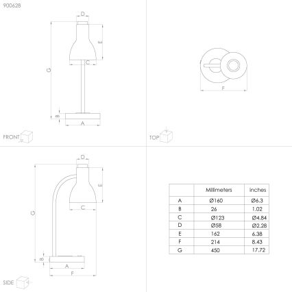Eglo - LED lampe med trådløs opladning dæmpbar LED/5,5W/230V