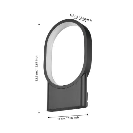 Eglo - LED væglampe LED/10,8W/230V