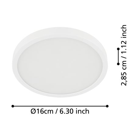 Eglo - LED loftlampe til badeværelse LED/11W/230V IP44 hvid