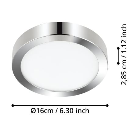 Eglo - LED loftlampe til badeværelse LED/11W/230V IP44 skinnende krom
