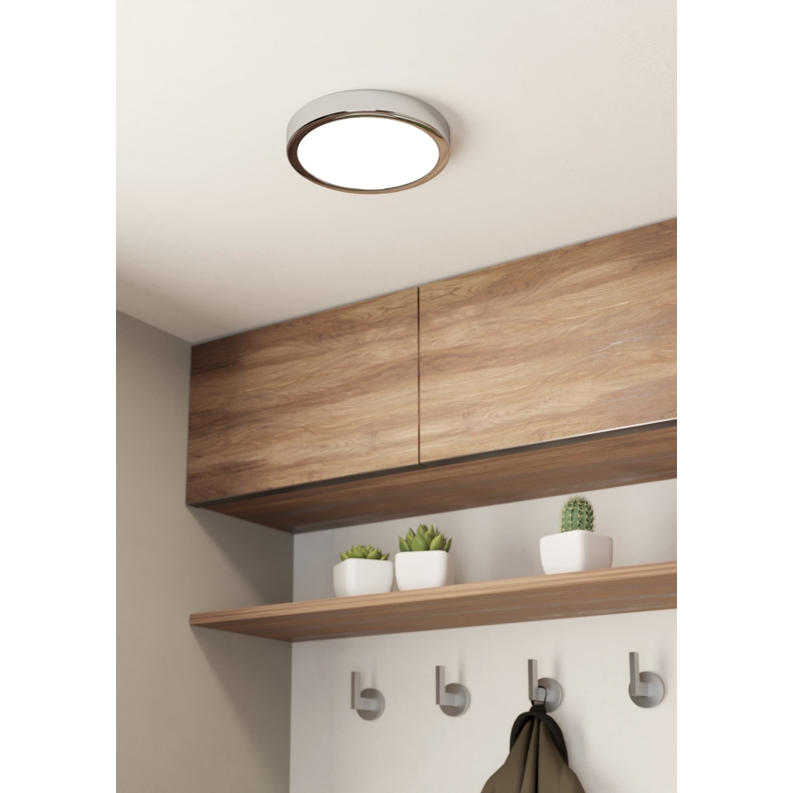Eglo - LED loftlampe til badeværelse LED/17W/230V IP44 skinnende krom