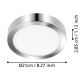 Eglo - LED loftlampe til badeværelse LED/17W/230V IP44 krom