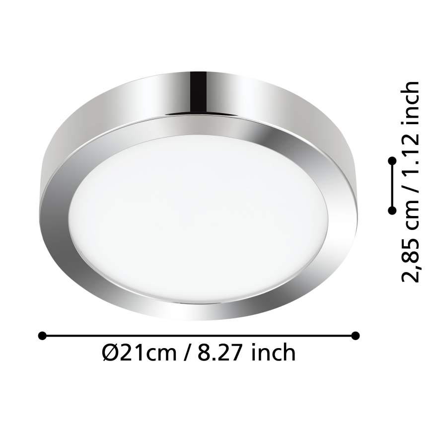 Eglo - LED loftlampe til badeværelse LED/17W/230V IP44 skinnende krom