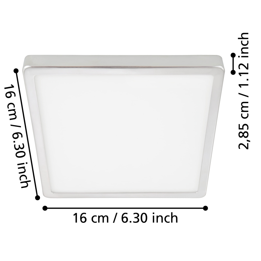 Eglo - LED loftlampe til badeværelse LED/11W/230V IP44 skinnende krom
