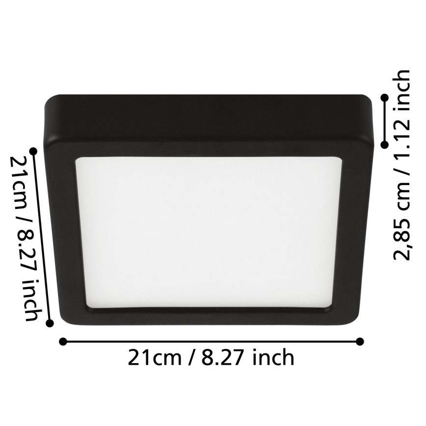 Eglo - LED badeværelsesloftlampe LED/17W/230V IP44 blank krom