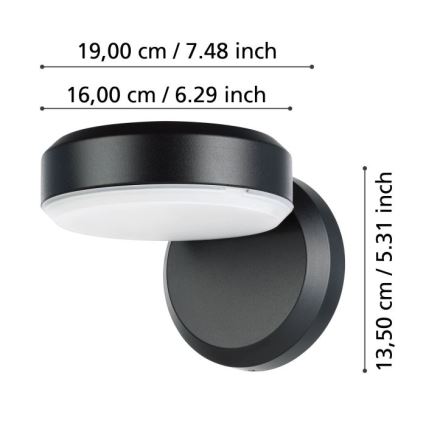 Eglo - Udendørs LED væglampe LED/10,8/230V IP54