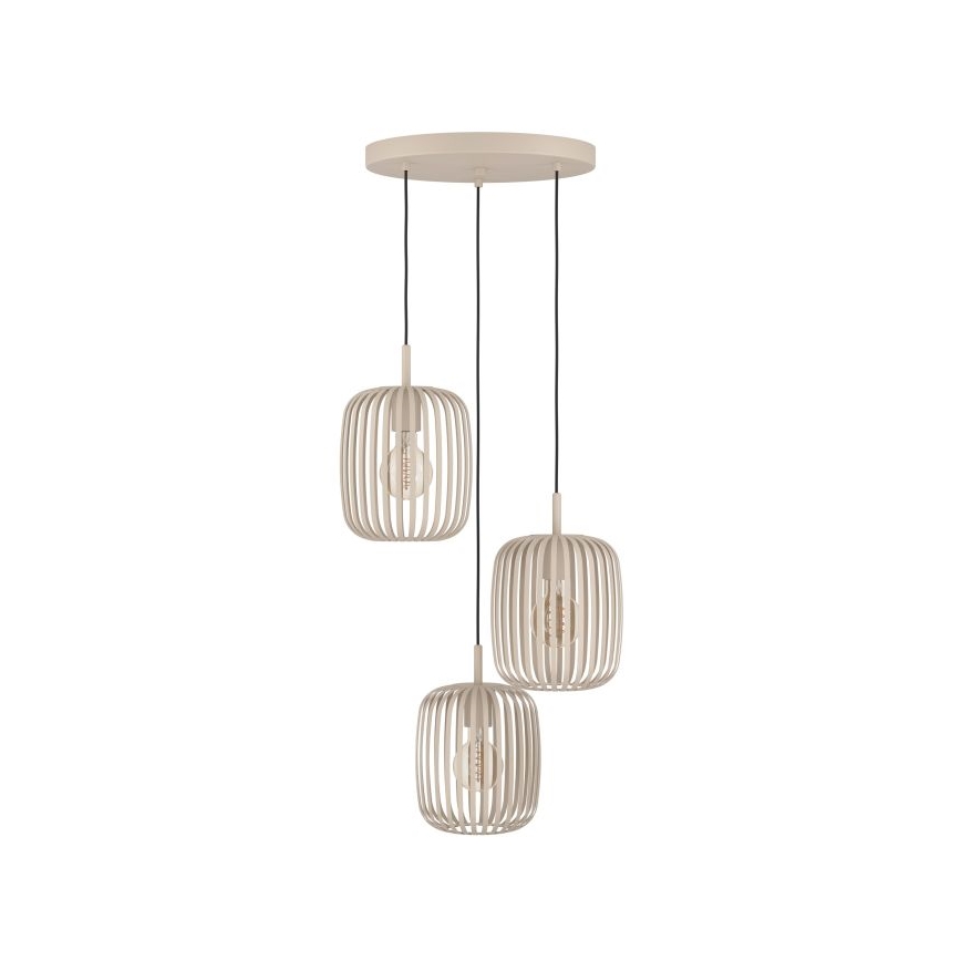 Eglo - Pendel 3xE27/40W/230V beige