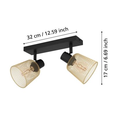 Eglo - Spotlampe 2xE27/40W/230V