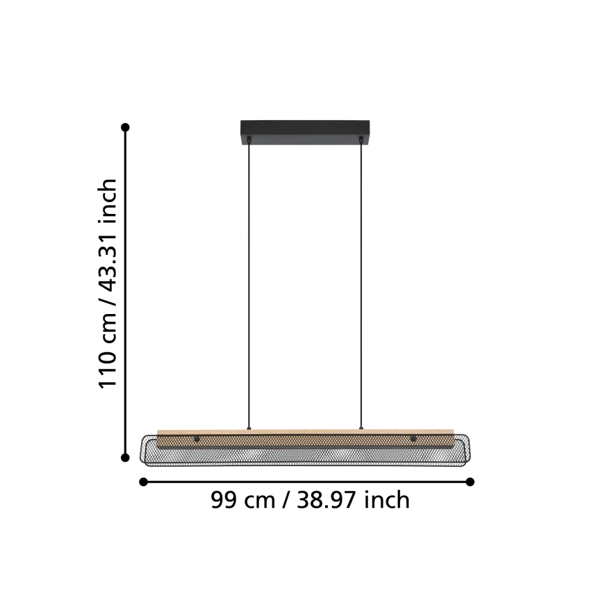 Eglo - LED pendel m. RGBW-farver dæmpbar LED/34W/230V 2700-6500K
