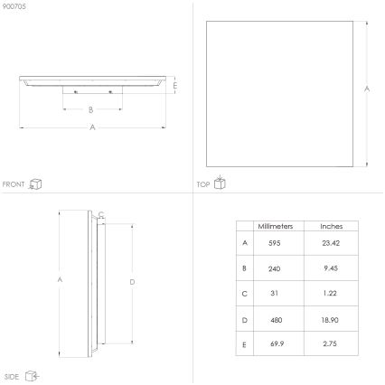 Eglo - LED loftlampe LED/32W/230V