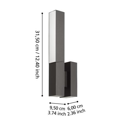 Eglo - Udendørs LED væglampe LED/9W/230V IP44