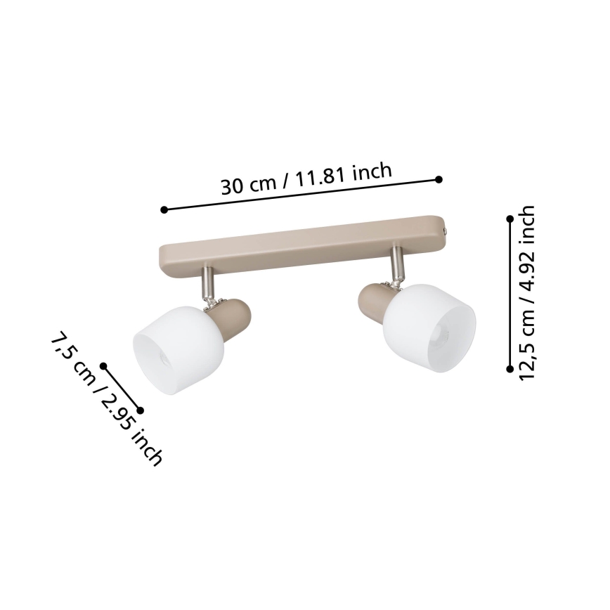 Eglo - Spotlampe 2xE14/18W/230V