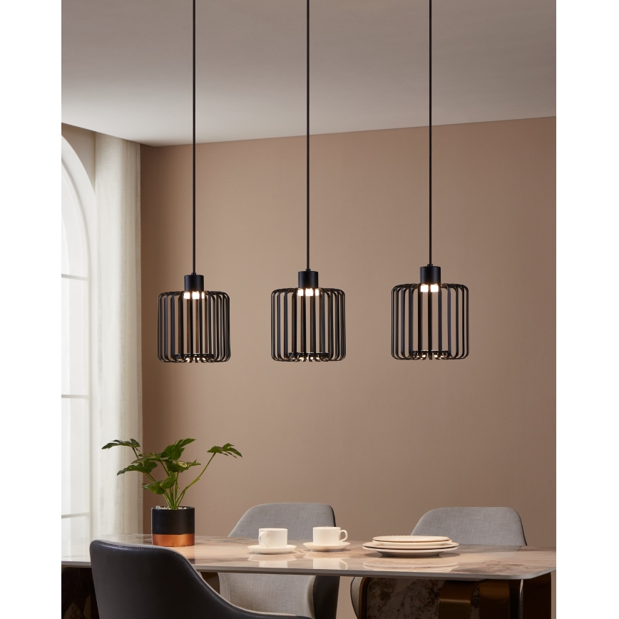 Eglo - LED pendel m. RGBW-farver dæmpbar 3xLED/3,7W/230V 2700-6500K