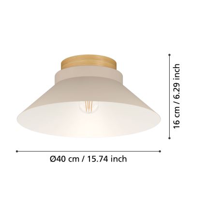 Eglo - Loftlampe 1xE27/40W/230V