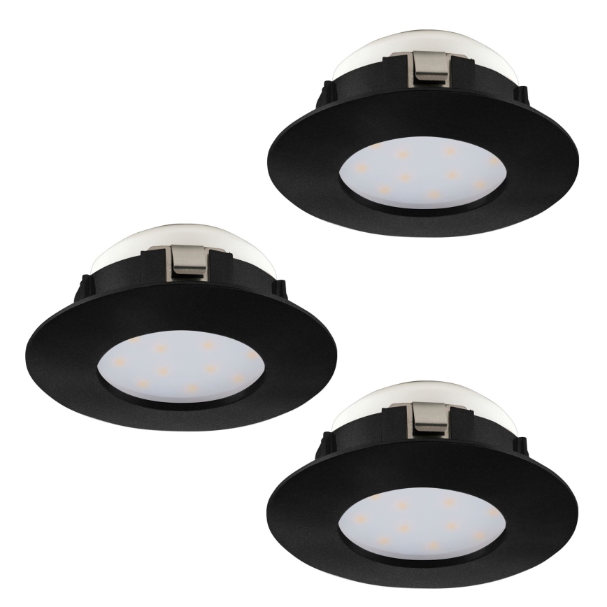 Eglo - SÆT 3x LED Badeværelsesindbygningsspot PINEDA LED/4,9W/230V IP44