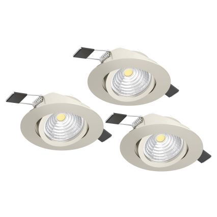 Eglo - SÆT 3xLED Lampe dæmpbar 3xLED/6W/230V mat krom