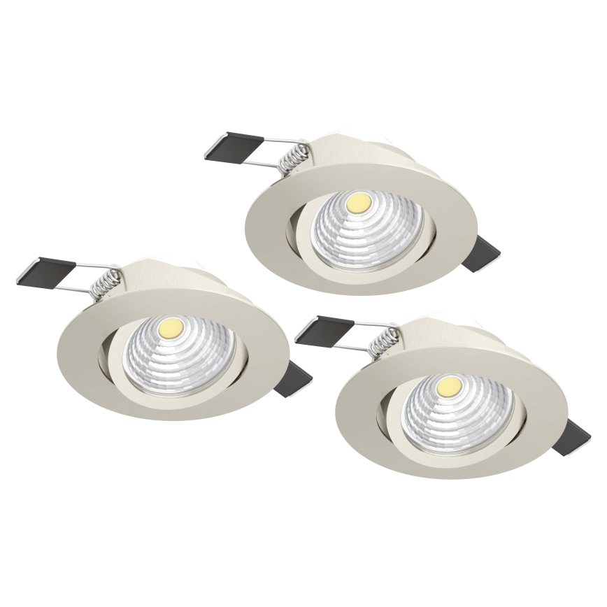 Eglo - SÆT 3xLED Lampe dæmpbar 3xLED/6W/230V mat krom