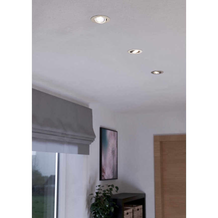 Eglo - SÆT 3xLED Lampe dæmpbar 3xLED/6W/230V mat krom