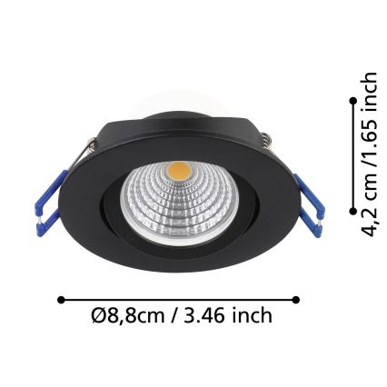 Eglo - SÆT 3x LED indbygningslampe dæmpbar SALICETO LED/6W/230V