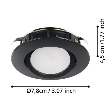 Eglo - SÆT 3x LED indbygningslampe dæmpbar PINEDA LED/5,5W/230V