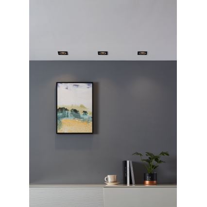 Eglo - LED RGBW Indbygningslampe dæmpbar LED/4,7W/230V sort