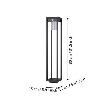 Eglo - LED solcellelampe med sensor LED/3,7W/3,7V IP44