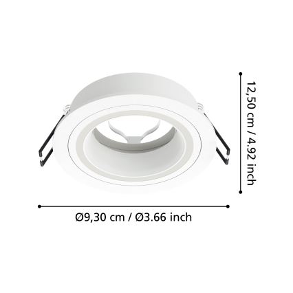 Eglo - Indbygningsspot 1xGU10/35W/230V hvid