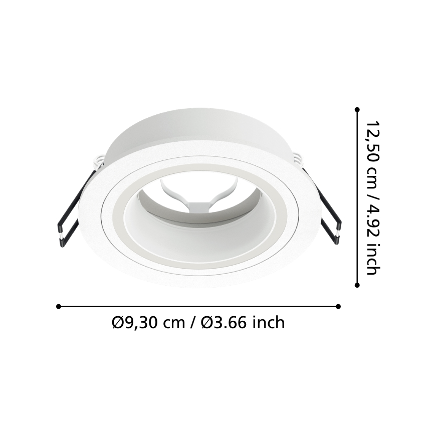 Eglo - Indbygningsspot 1xGU10/35W/230V hvid