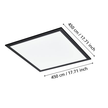 Eglo - LED loftlampe LED/21,5W/230V 45x45 cm sort