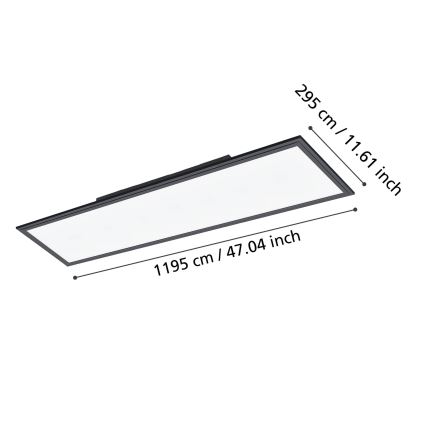 Eglo - LED loftlampe LED/33W/230V 120x30 cm sort