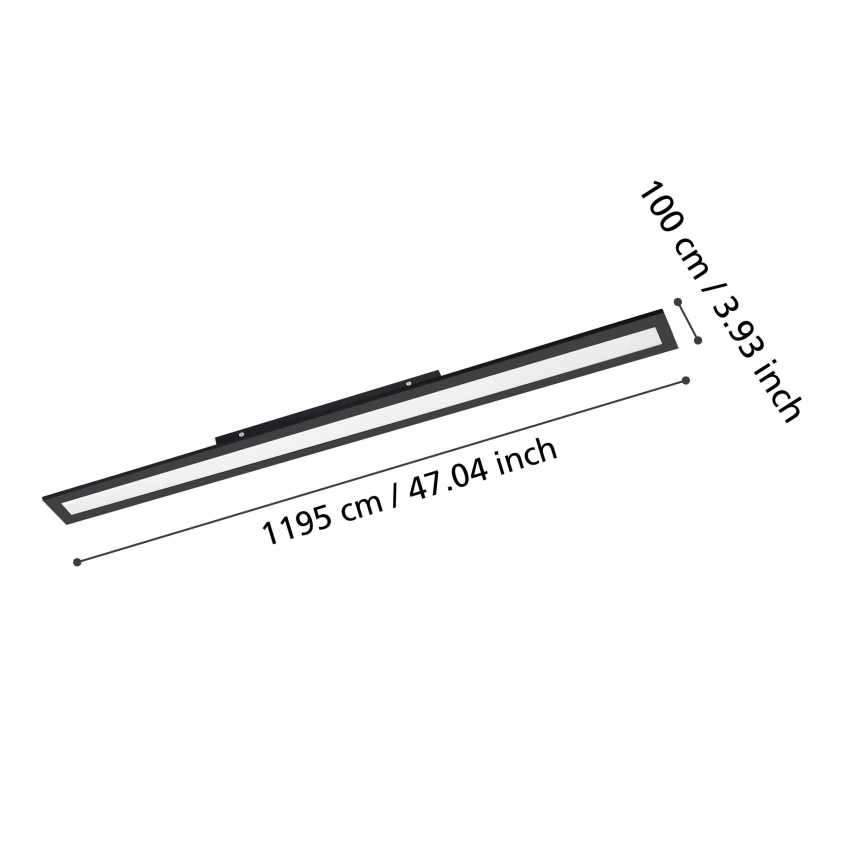 Eglo - LED loftlampe LED/38W/230V 120x10 cm sort